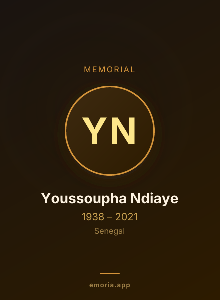 Memorial portrait of Youssoupha Ndiaye