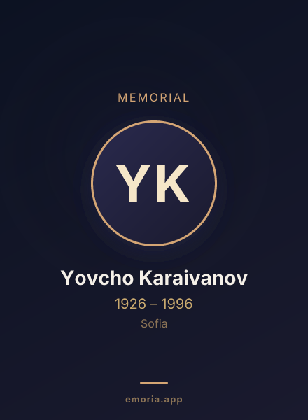 Memorial portrait of Yovcho Karaivanov