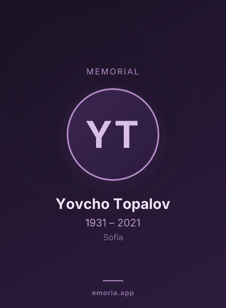 Memorial portrait of Yovcho Topalov