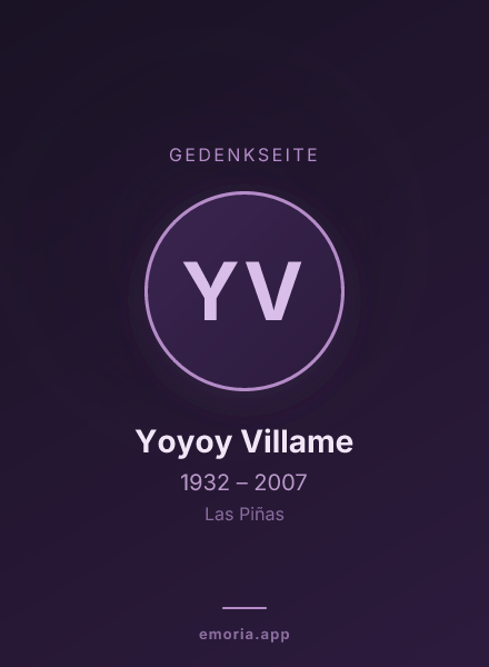 Gedenkportrait von Yoyoy Villame