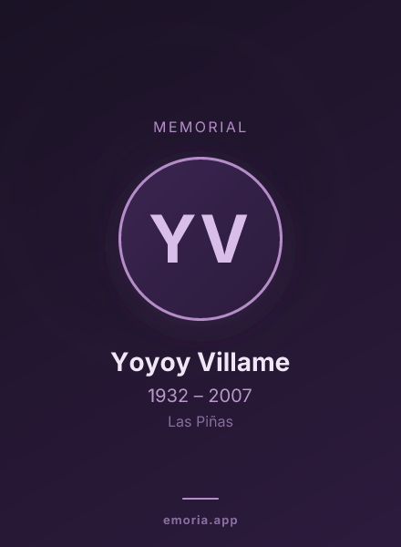 Memorial portrait of Yoyoy Villame