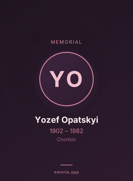 Memorial portrait of Yozef Opatskyi