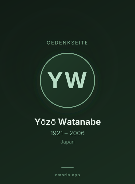 Gedenkportrait von Yōzō Watanabe