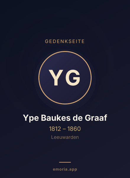 Gedenkportrait von Ype Baukes de Graaf