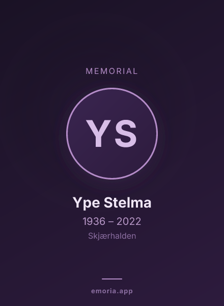 Memorial portrait of Ype Stelma