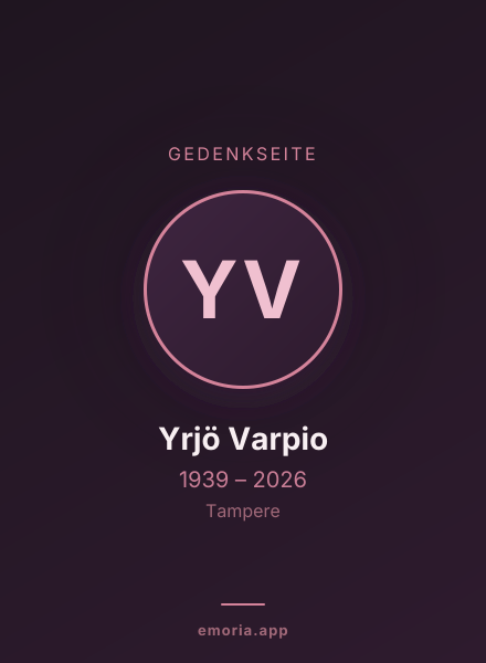 Gedenkportrait von Yrjö Varpio