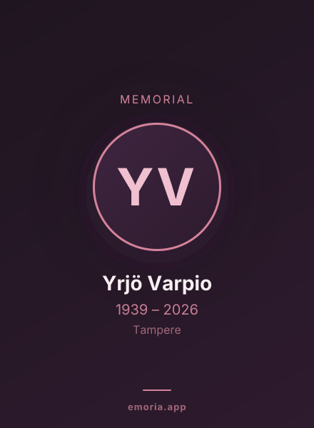 Memorial portrait of Yrjö Varpio