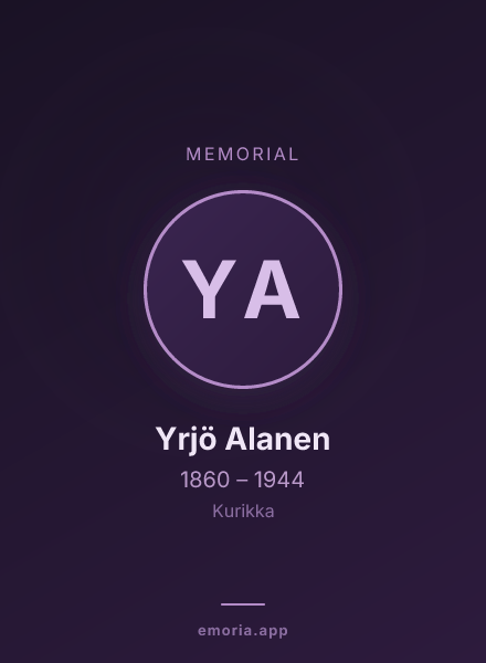 Memorial portrait of Yrjö Alanen