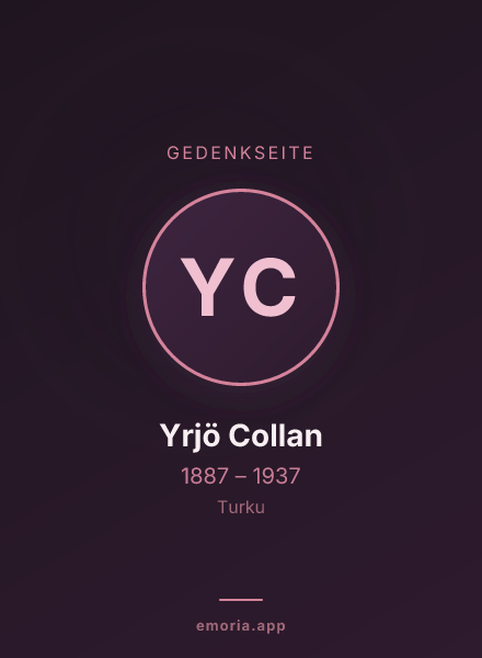 Gedenkportrait von Yrjö Collan