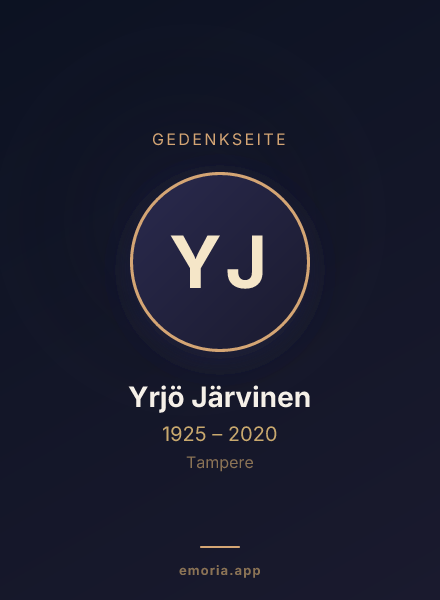 Gedenkportrait von Yrjö Järvinen