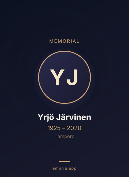 Memorial portrait of Yrjö Järvinen