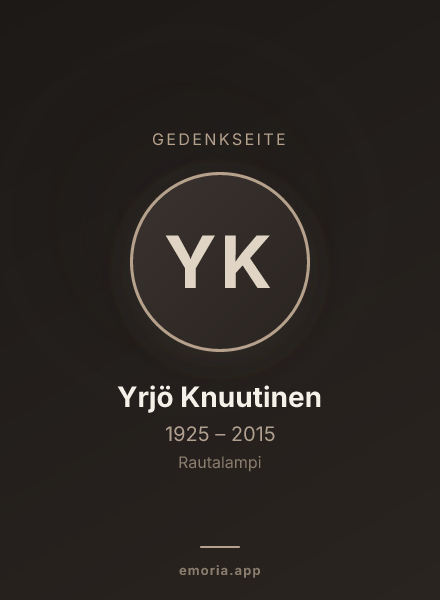 Gedenkportrait von Yrjö Knuutinen