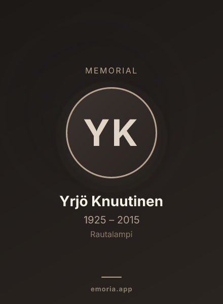 Memorial portrait of Yrjö Knuutinen