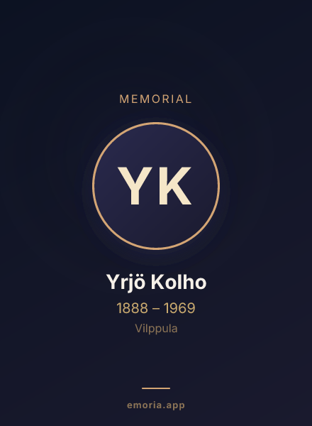 Memorial portrait of Yrjö Kolho