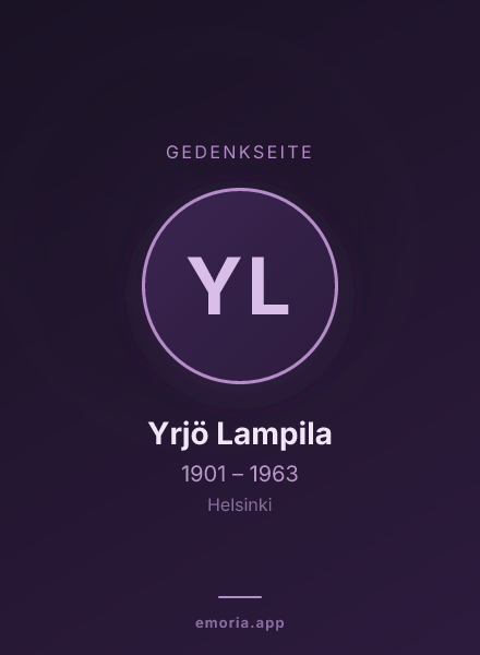 Gedenkportrait von Yrjö Lampila
