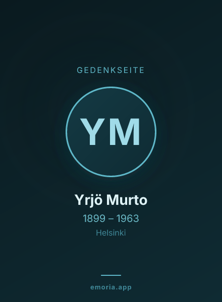 Gedenkportrait von Yrjö Murto