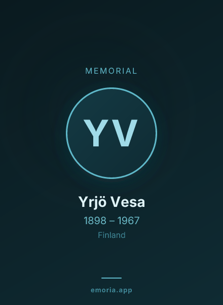 Memorial portrait of Yrjö Vesa