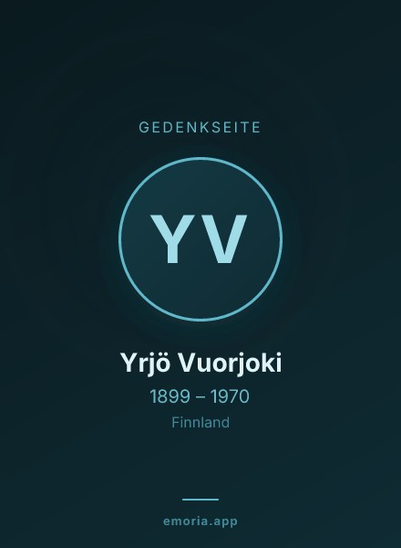 Gedenkportrait von Yrjö Vuorjoki