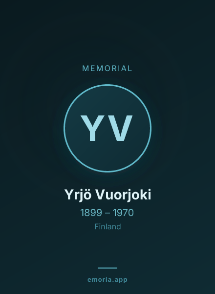 Memorial portrait of Yrjö Vuorjoki