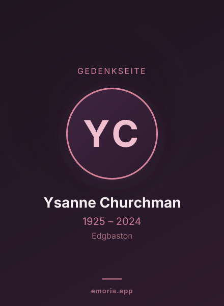 Gedenkportrait von Ysanne Churchman