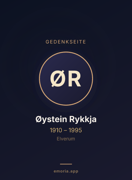 Gedenkportrait von Øystein Rykkja