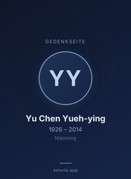 Gedenkportrait von Yu Chen Yueh-ying