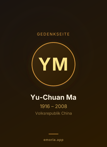 Gedenkportrait von Yu-Chuan Ma