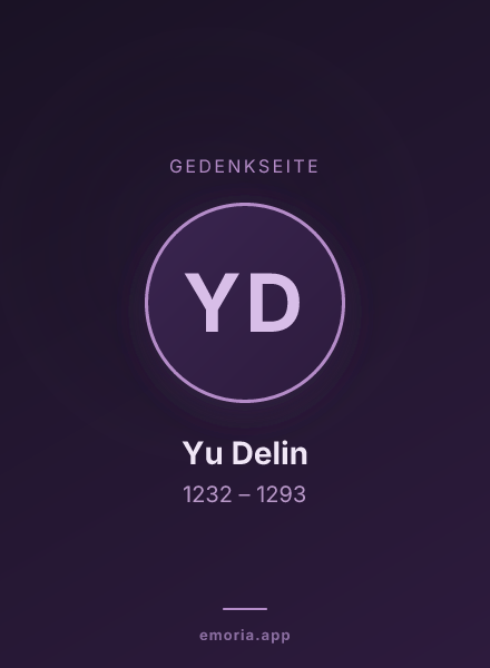 Gedenkportrait von Yu Delin