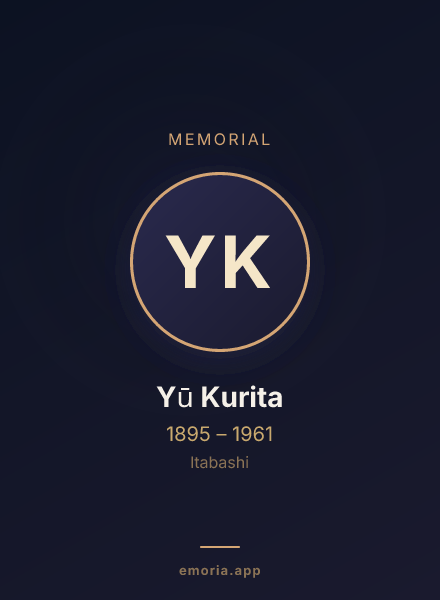 Memorial portrait of Yū Kurita