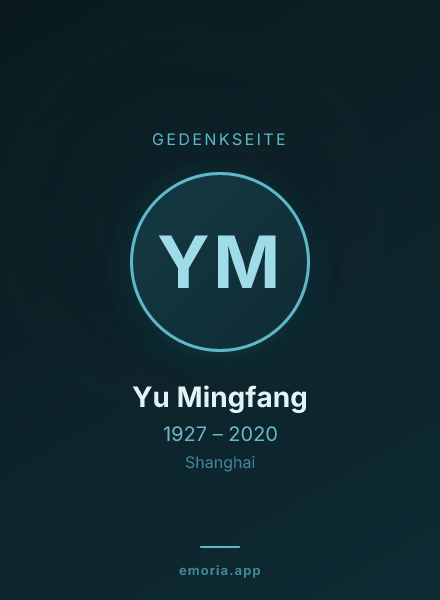 Gedenkportrait von Yu Mingfang