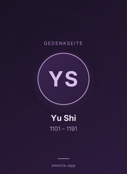 Gedenkportrait von Yu Shi