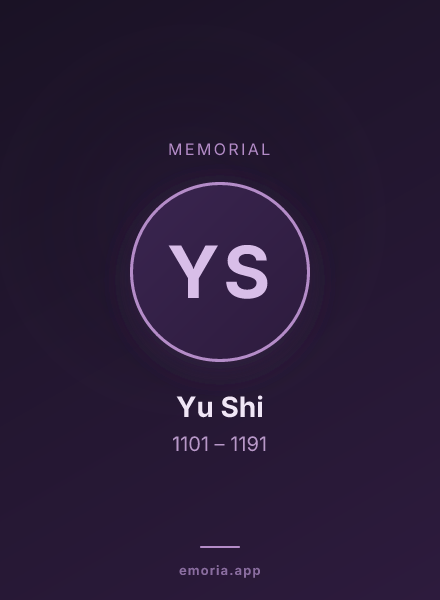 Memorial portrait of Yu Shi