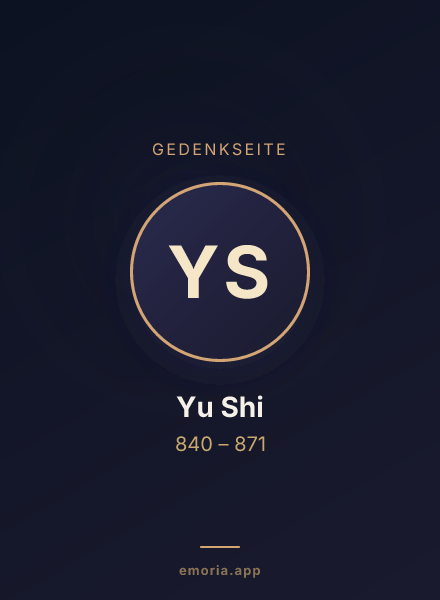 Gedenkportrait von Yu Shi