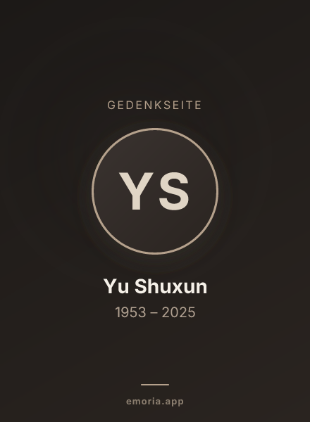 Gedenkportrait von Yu Shuxun