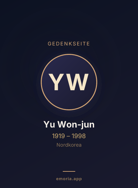 Gedenkportrait von Yu Won-jun