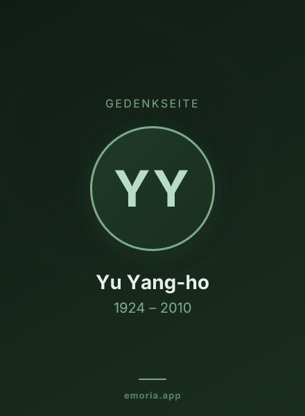 Gedenkportrait von Yu Yang-ho