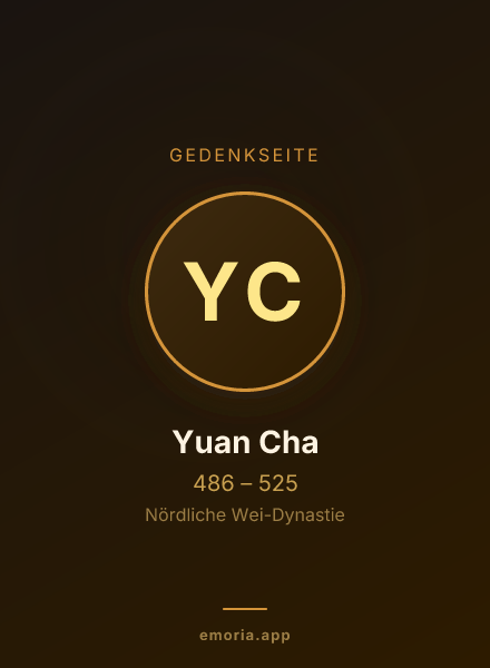 Gedenkportrait von Yuan Cha
