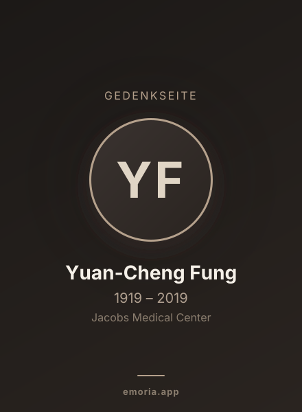 Gedenkportrait von Yuan-Cheng Fung