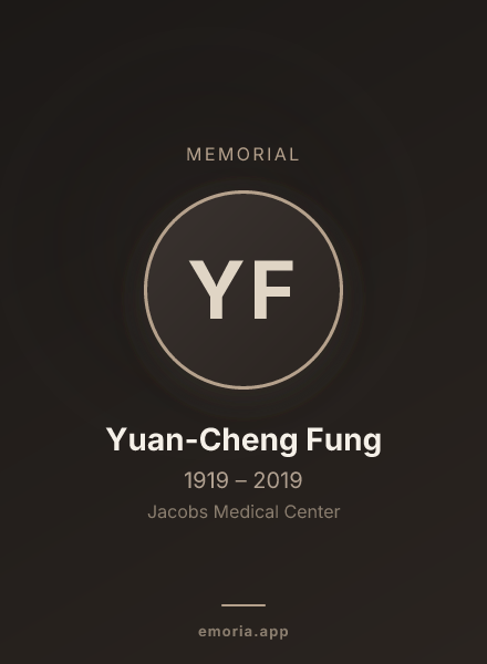 Memorial portrait of Yuan-Cheng Fung
