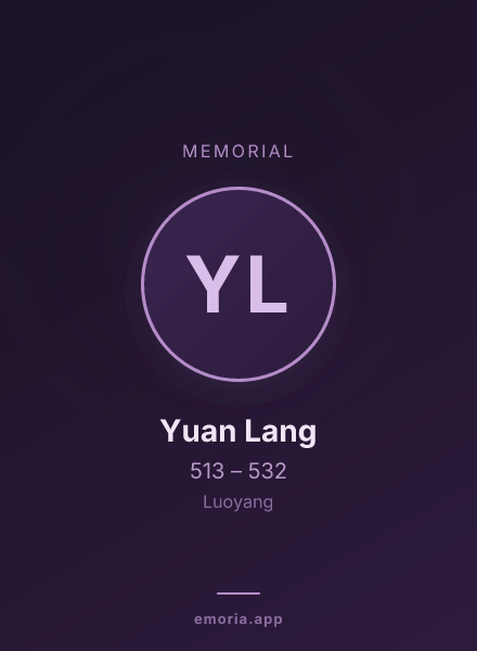 Memorial portrait of Yuan Lang