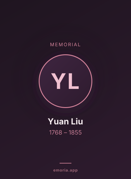 Memorial portrait of Yuan Liu
