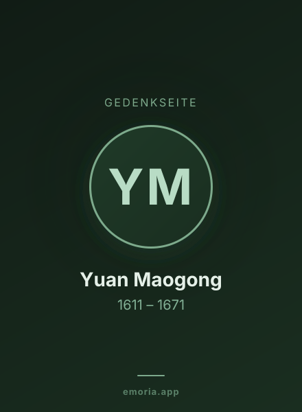Gedenkportrait von Yuan Maogong