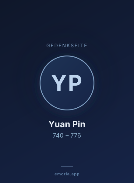 Gedenkportrait von Yuan Pin