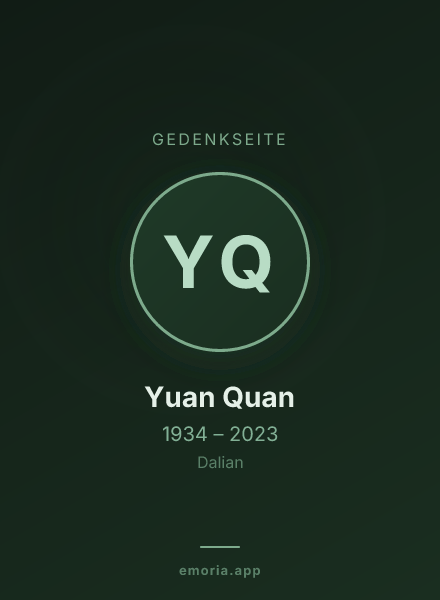 Gedenkportrait von Yuan Quan
