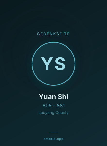 Gedenkportrait von Yuan Shi