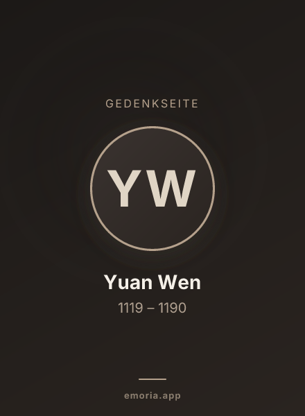 Gedenkportrait von Yuan Wen