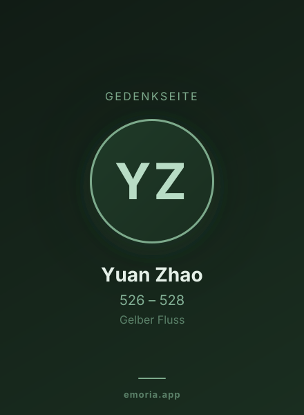 Gedenkportrait von Yuan Zhao