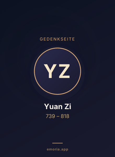 Gedenkportrait von Yuan Zi