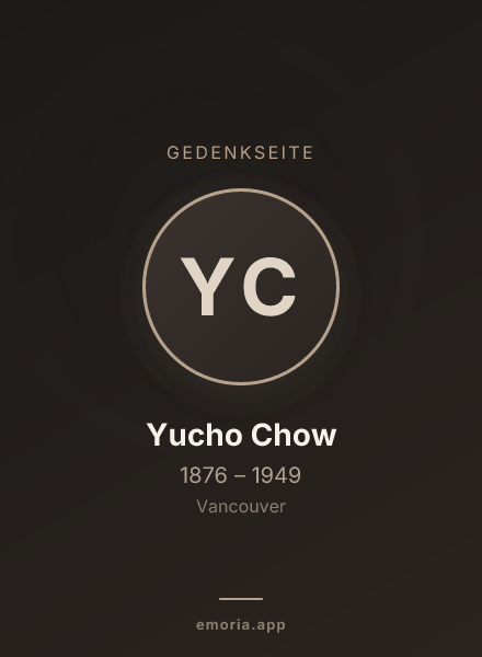 Gedenkportrait von Yucho Chow