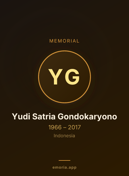 Memorial portrait of Yudi Satria Gondokaryono